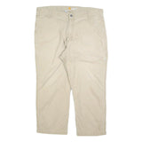 CARHARTT Mens Beige Cotton Blend Relaxed Fit Straight Trousers W40 L26 Workwear