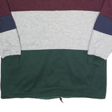 CURRENT SEEN Womens Burgundy Navy Grey Green Colour Block Reversible Jacket One