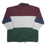 CURRENT SEEN Womens Burgundy Navy Grey Green Colour Block Reversible Jacket One