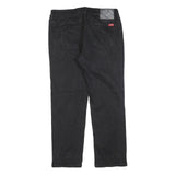 GUESS Mens Black Regular Fit Straight Denim Jeans W34 L28 Casual Zip Closure