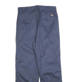 DICKIES Mens Relaxed Navy Cotton Blend Trousers W30 L30 Workwear Zip Closure