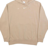 NIKE Womens Beige Hoodie XS Cotton Blend Pullover Casual Sportswear