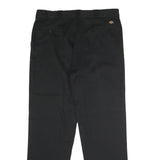 DICKIES Mens Black Classic Straight Trousers W40 L34 Workwear Polyester Blend