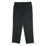 DICKIES Mens Black Classic Straight Trousers W40 L34 Workwear Polyester Blend