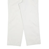 DOCKERS Mens Cotton Blend White Regular Straight Trousers W36 L30 Classic Zip