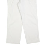 DOCKERS Mens Cotton Blend White Regular Straight Trousers W36 L30 Classic Zip