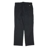DICKIES Mens Cotton Blend Black Regular Fit Straight Leg Trousers W32 L30
