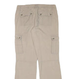 BANANA REPUBLIC Womens Relaxed Beige Cargo Trousers W30 L31 Cotton Blend Zip