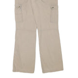 BANANA REPUBLIC Womens Relaxed Beige Cargo Trousers W30 L31 Cotton Blend Zip