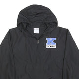 CHAMPION Mens Black K Soccer Coach Jacket M Polyester Plain Hooded Zip