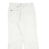 CELIO SPORTSWEAR Womens Cotton Blend White Regular Fit Straight Trousers W30 L30