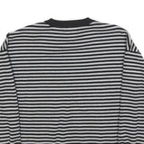 DKNY Womens Black & Grey Patterned Jumper Crew Neck Basic Knit S Designer Cotton
