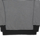 DKNY Womens Black & Grey Patterned Jumper Crew Neck Basic Knit S Designer Cotton