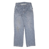 CARHARTT Womens Regular Fit Straight Leg Denim Light Blue Jeans W28 L29 Zip