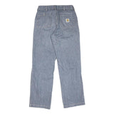 CARHARTT Womens Regular Fit Straight Leg Denim Light Blue Jeans W28 L29 Zip