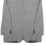 LANIFICIO CAMPORE Mens Grey Wool Blend Classic Jacket XL Woven Button Formal