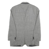LANIFICIO CAMPORE Mens Grey Wool Blend Classic Jacket XL Woven Button Formal