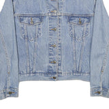 ARIZONA JEAN COMPANY Womens Blue Light Denim Button Jacket M Cotton Classic
