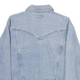 ARIZONA JEAN COMPANY Womens Blue Light Denim Button Jacket M Cotton Classic