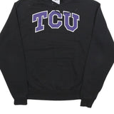 CHAMPION Mens Black TCU Pullover Hoodie M Cotton Blend Casual Sweatshirt
