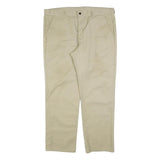 DICKIES Mens Regular Fit Beige Cotton Blend Trousers W40 L32 Workwear Zip