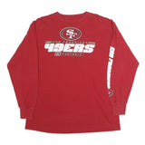 NFL Mens Red San Francisco 49ers Graphic Long Sleeve Crew Neck L T-Shirt