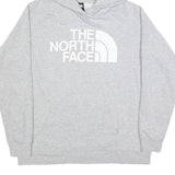 THE NORTH FACE Womens Grey Hoodie L Cotton Blend Casual Pullover Sweatshirt