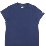 CHAMPION Womens Navy Blue Cotton Blend Bodycon Jersey Short Sleeve Mini Dress M