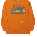 CARHARTT Boys Orange Live Outdoors Pullover Hoodie XL Cotton Blend
