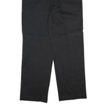 DICKIES Mens Regular Fit Black Cotton Blend Trousers W34 L31 Workwear Zip