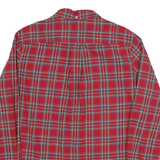 LEVI'S Mens Red Check Shirt M Cotton Blend Long Sleeve Button Collar Casual