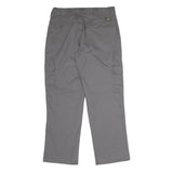 DICKIES Mens Polyester Blend Grey Regular Cargo Trousers W36 L30 Workwear Zip