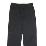 DICKIES Mens Polyester Blend Black Classic Straight Trousers W30 L30 Workwear