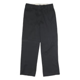 DICKIES Mens Polyester Blend Black Classic Straight Trousers W30 L30 Workwear