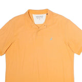 NAUTICA Mens Orange Short Sleeve Plain Polo Shirt L Cotton Classic Fit Sailing