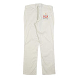 RALPH LAUREN POLO JEANS COMPANY Womens Cotton Blend Cream Slim Straight Trousers