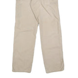 CARHARTT Mens Cotton Beige Loose Straight Trousers W32 L34 Workwear Zip Closure