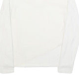 ARMANI EXCHANGE Womens White Sheer Mesh Panel V-Neck Long Sleeve Top S Polyester