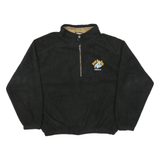 ENGLISH BAY Mens Black Plain Pullover Jumper Crew Neck Polyester Blend L Casual