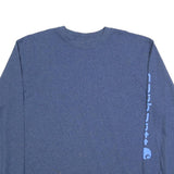 CARHARTT Mens Blue Long Sleeve Crew Neck Cotton Blend T-Shirt L Sleeve Logo