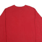 LOONEY TUNES Mens Red Long Sleeve Crew Neck Cartoon Graphic L T-Shirt