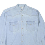 SWITCHER Mens Blue Denim Cotton Blend Shirt S Toyota Drivers Club Switzerland