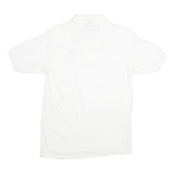 ANVIL Mens White 1987 Grand Prix Blackhawk Logo Short Sleeve Polo Shirt M Cotton