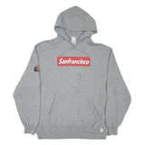RUSSELL ATHLETIC Mens Grey Sanfrancisco Hoodie XL Cotton Blend Casual Pullover