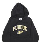 CHAMPION Womens Black Purdue Hoodie M Cotton Blend Pullover Drawstring Hood