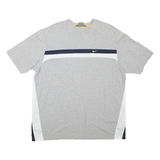 NIKE Mens Grey & Navy Athletic T-Shirt XL Short Sleeve Crew Neck Sportswear