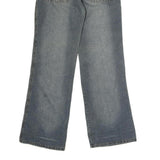 BOYUE JEANS Mens Jeans Blue Regular Straight Denim Rinse W28 L30 Casual Wear