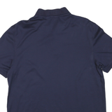 CALVIN KLEIN Mens Blue Short Sleeve Plain M Cotton Blend Polo Shirt