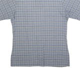 LEVI'S Mens Blue Check Shirt L Cotton Short Sleeve Casual Summer