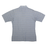 LEVI'S Mens Blue Check Shirt L Cotton Short Sleeve Casual Summer